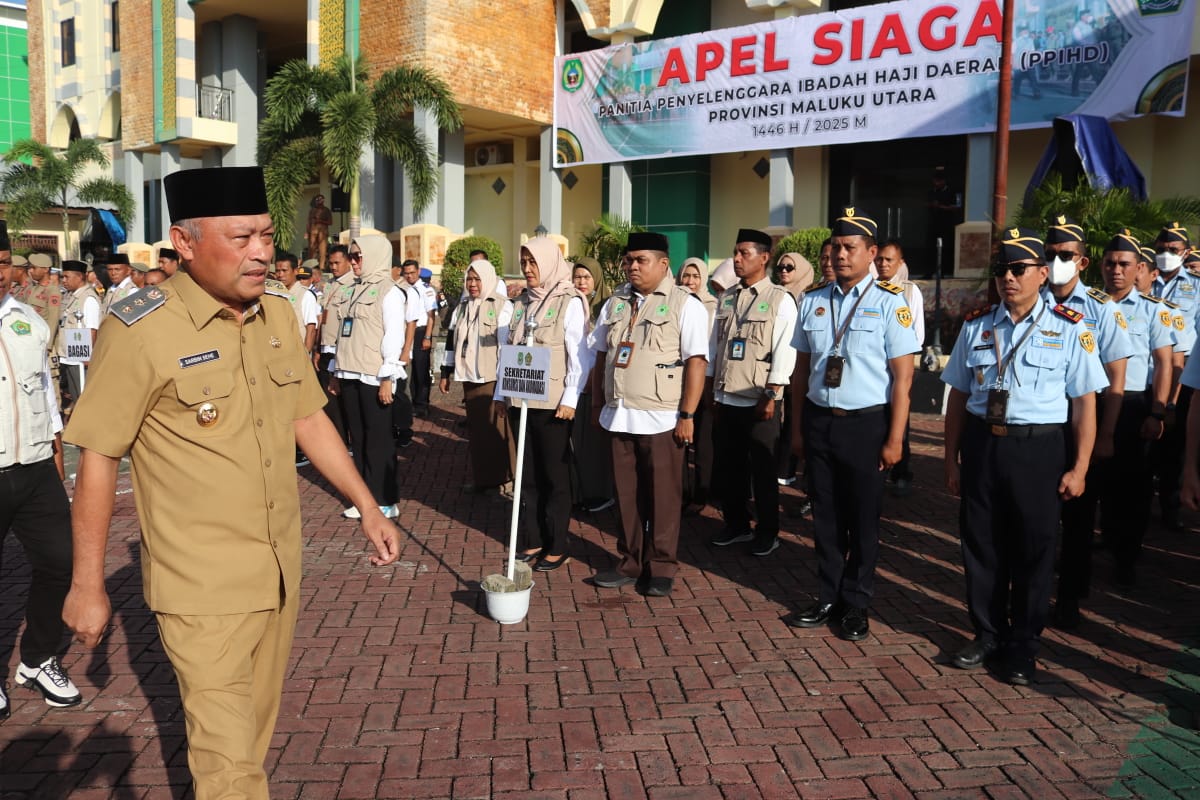 Wagub Malut Tegaskan Kualitas Layanan Haji Pada Apel Siaga PPIHD Malut