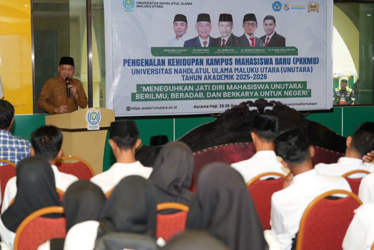 Pesan Wagub Malut Pada kegiatan PKKMB Unutara