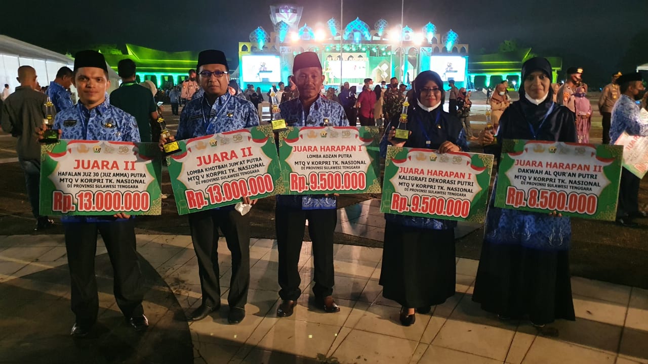 MALUT RAIH 5 GELAR JUARA DI MTQ KORPRI  V