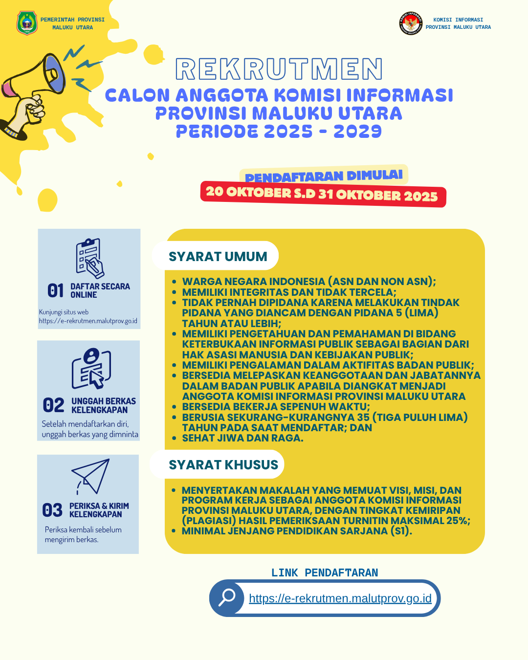 flyer pengumuman KIP Malut 2025